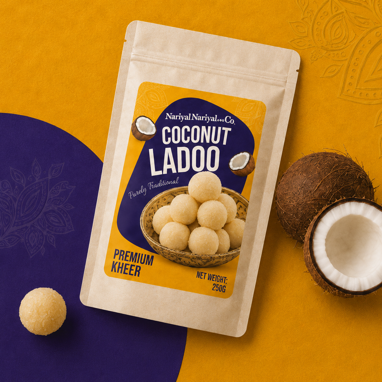 Premium Kheer Coconut Ladoo (Kheerer Narkel Naru)