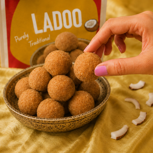Jaggery Coconut Ladoo (Gurer Narkel Naru)