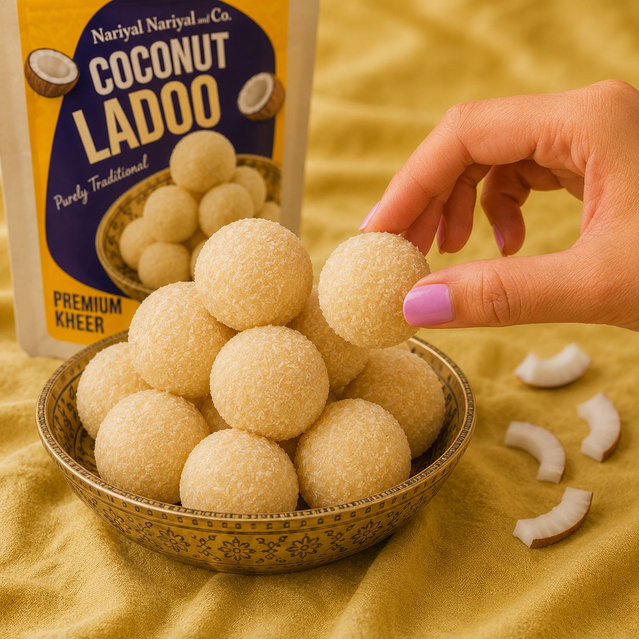 Premium Kheer Coconut Ladoo (Kheerer Narkel Naru)