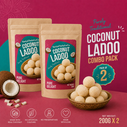 Traditional White Coconut Ladoo (Narkel Naru) – Combo